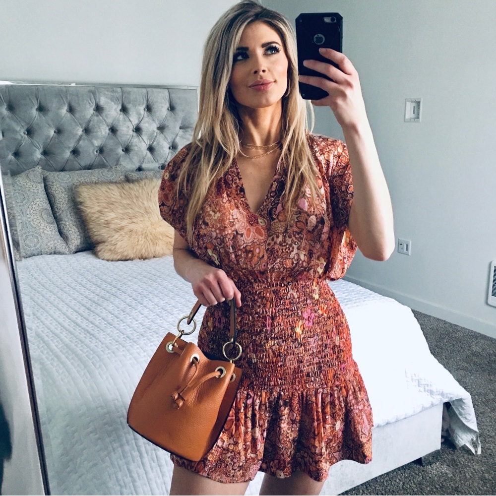 A.L.C. Floral Silk Mini Dress